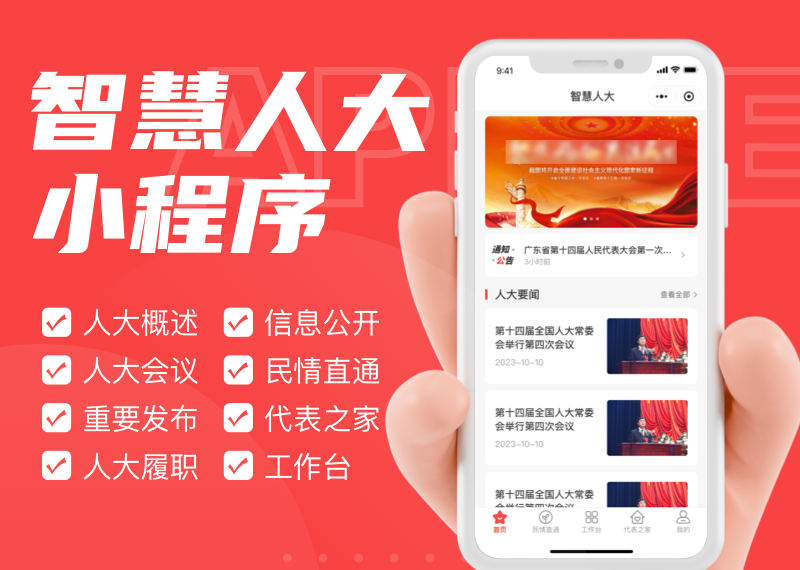 智慧人大系统PC电脑端内部管理系统小程序B端设计开发