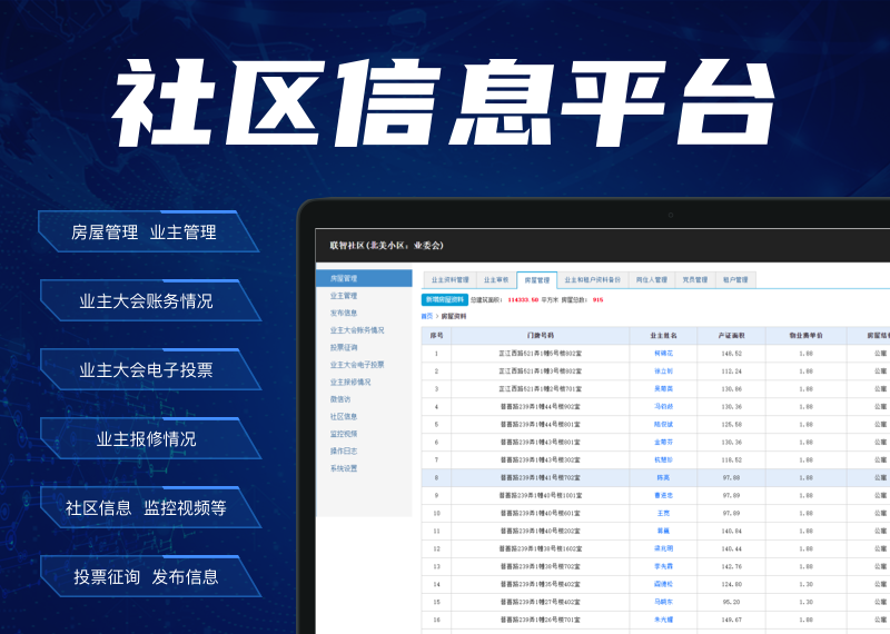 社区信息平台/智慧小区管理/物业管理系统UI设计开发