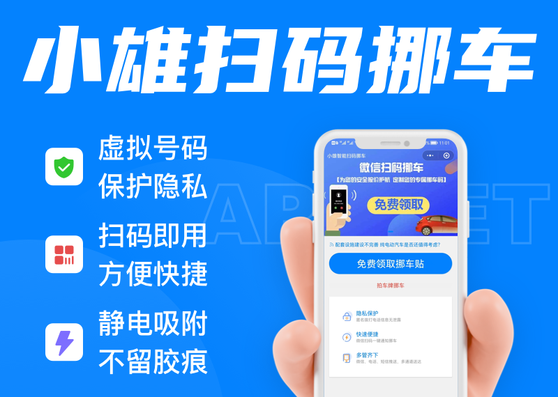 ai智能扫码挪车 隐私保护 隐私电话带电商的整个系统